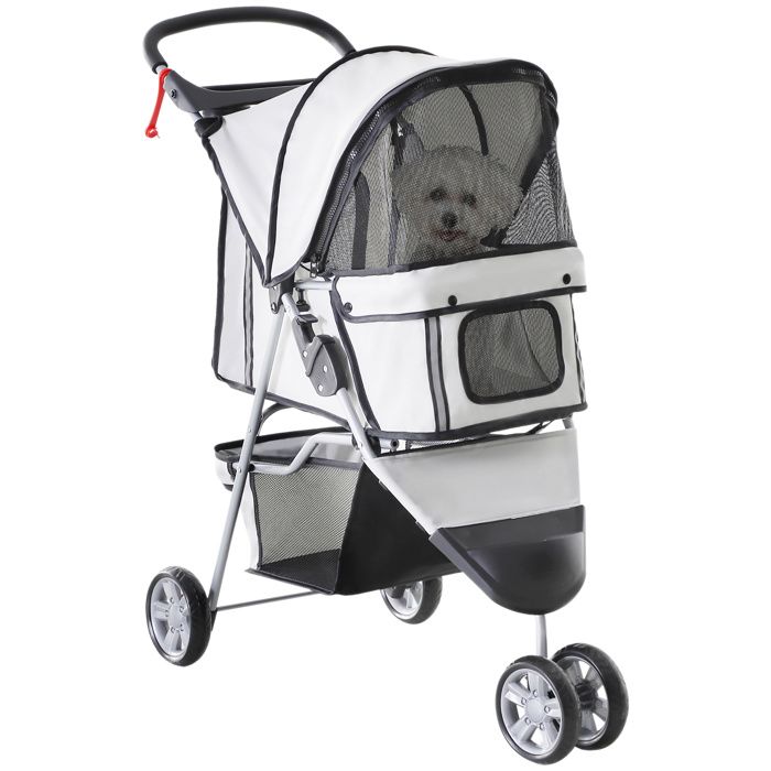 75 x 45 x 97 cm poussette pliable pour chien et chat promenade et courses pour animaux âgés ou chiots