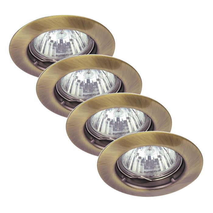 Luminaire encastré Rabalux IP20 marron GU5.3 12 V Spot Relight 4 pièces