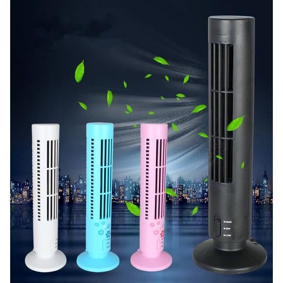 mini Ventilateur Colonne climatisation Climatiseur USB Ventilateur de Table de PC Noir