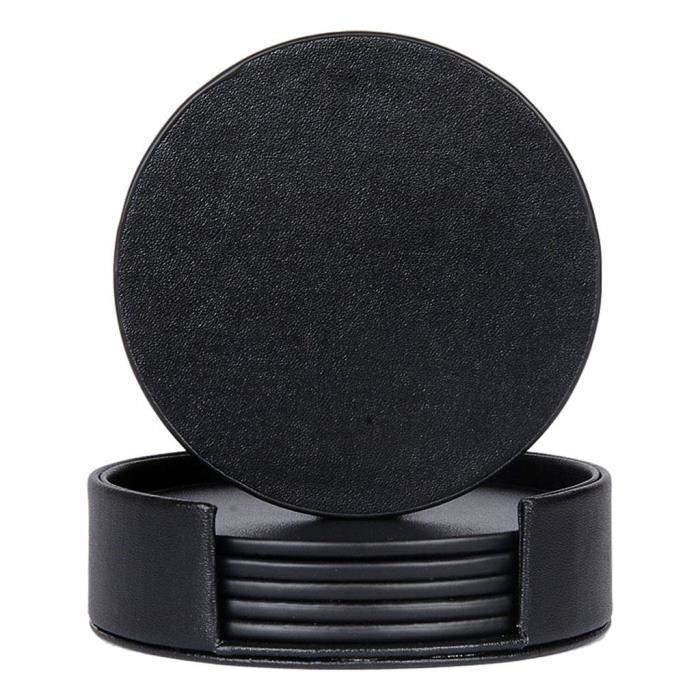 STYLE 1 Hashcart Ensemble de sous-verres décoratifs Design en marbre sculpté pour boissons chaudes et froides avec support pour thé café et cocktails Pierre 