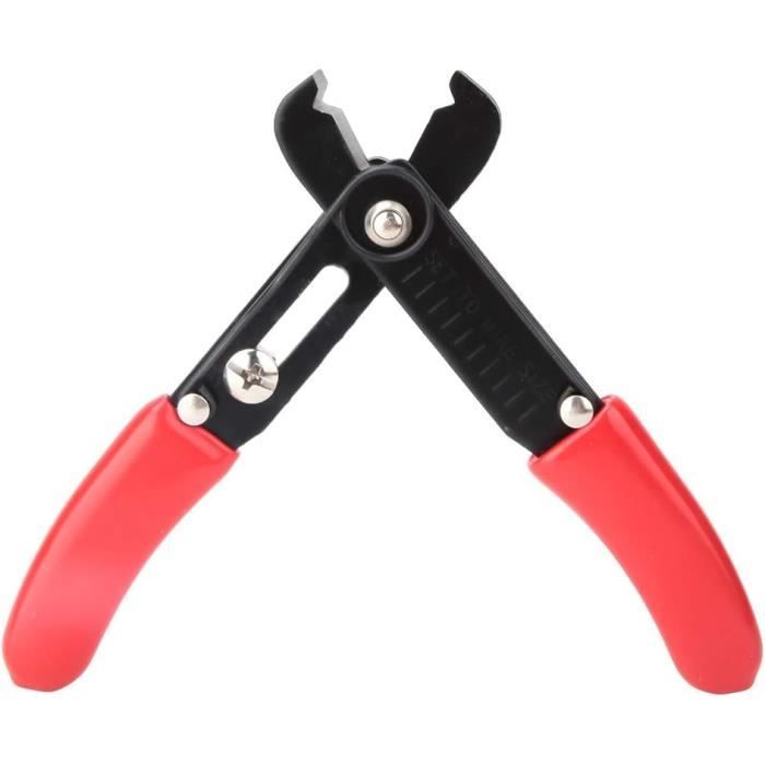 Pince à Dénuder Automatique Wiseup - 10-24 AWG - 3 En 1 : Dénude, Coupe, Règle