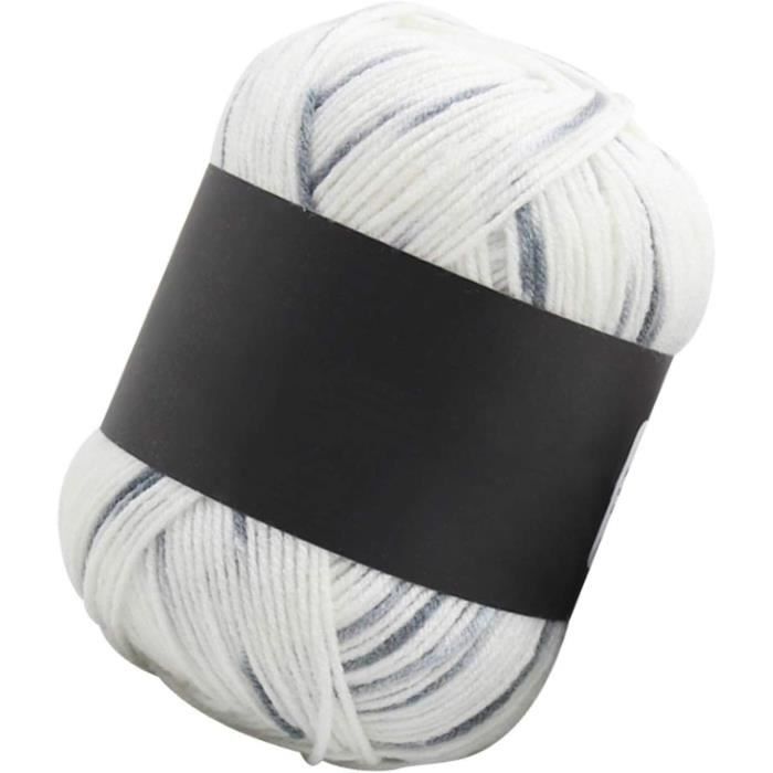 Fête Pelote de laine Coton Pull Serviette Robe Couture Tissage Fil à tricoter Blanc cassé 60g