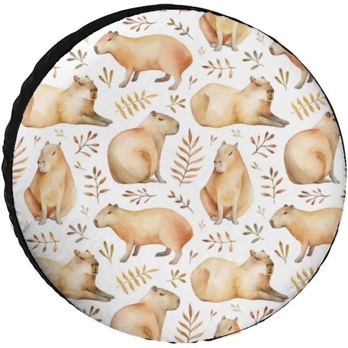 Housse De Roue De Secours 15 Pouces Loup Noir - Couverture Universelle Anti-Poussière Et Anti-UV Pour Pneus Auto