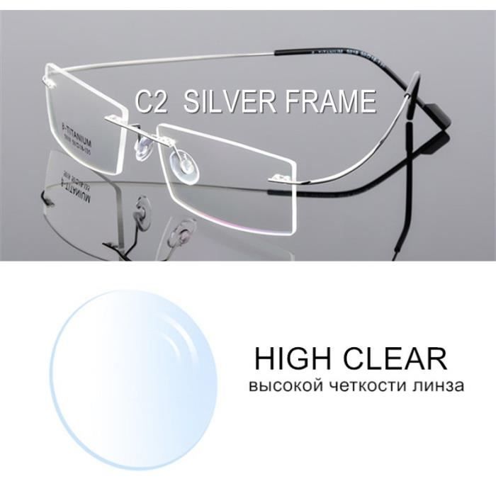 Lunettes Anti lumi re bleue pour myopie sans bords de 0.5 8.0