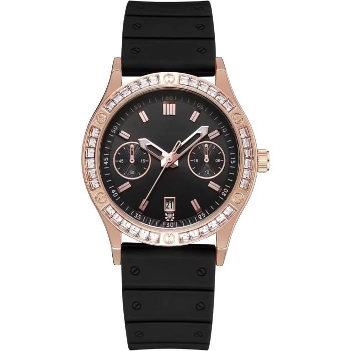 Montre Femme CIVO Analogique étanche 3ATM - Cadran Simple Avec Petits Compteurs - Sangle Silicone Confortable - Quartz Japonais - 4