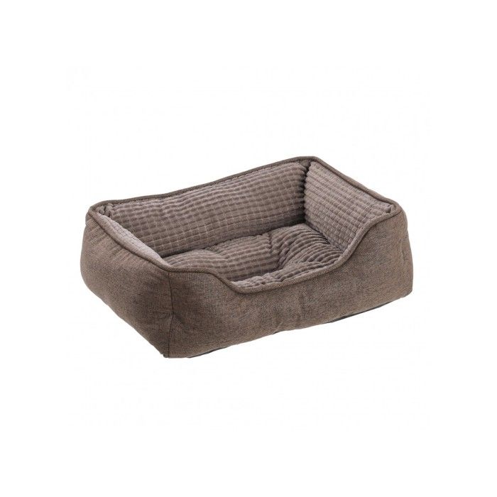 MON AMI LUKI - PANIER RECTANGULAIRE TOUCHER SOFT ANTIDERAPANT - MARRON - CHIEN - 47x34x15CM