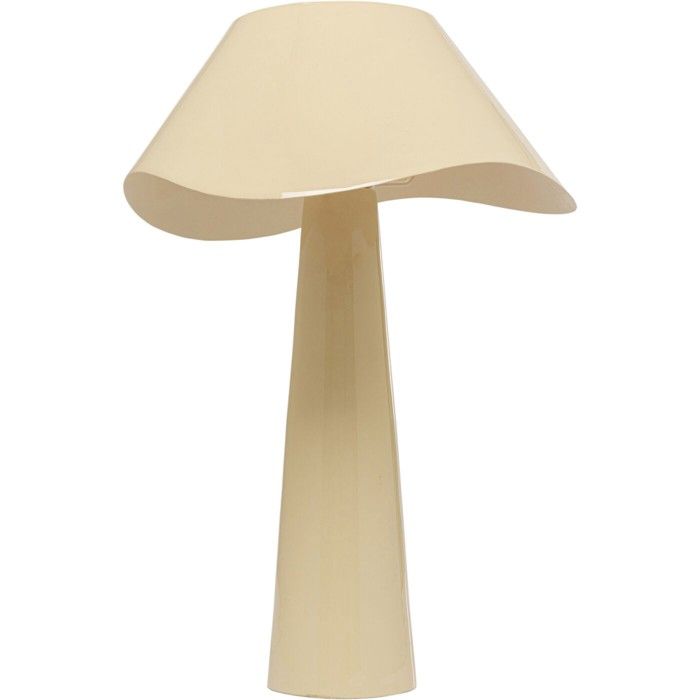 Lampe - Kare Design - Cloudy Round - Crème - Abat-jour ondulé - 1 ampoule E14