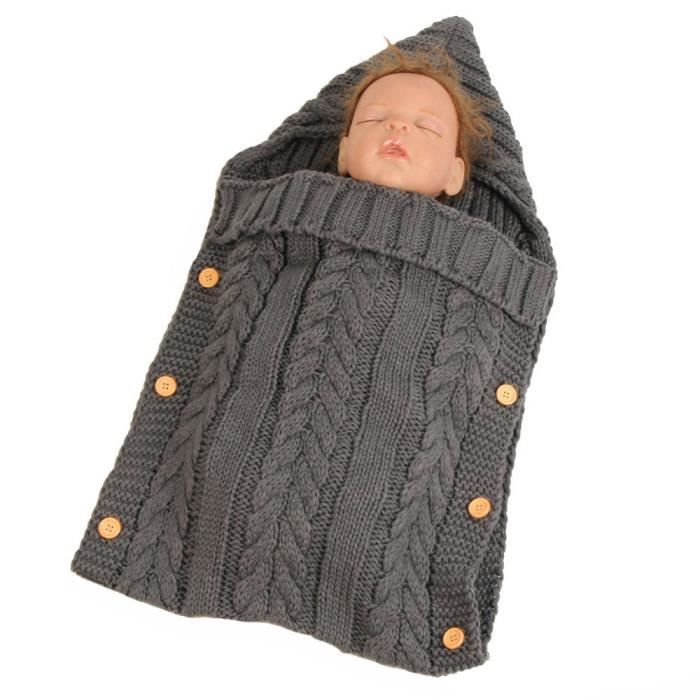 Bouton Nouveau Ne Bebe A Tricoter Capuche Sac De Couchage Yxpdg 911 Cdiscount Puericulture Eveil Bebe