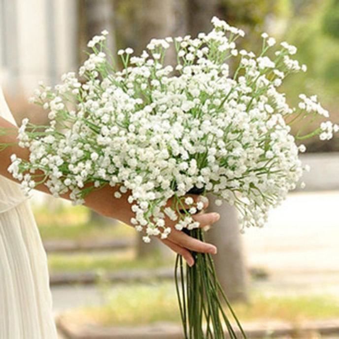 Artificielle gypsophile fleur fausse soie mariage Bouquet maison décor  Blanc - Cdiscount Maison