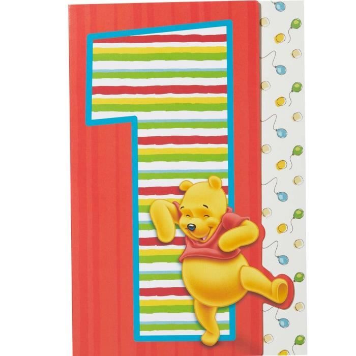 Carte Anniversaire 1 An Winnie L Ourson Draeger Paris Cdiscount Beaux Arts Et Loisirs Creatifs