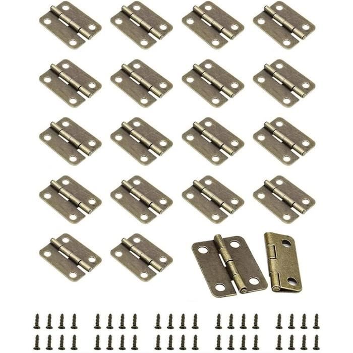 50 Pièces Bronze Antique Mini Charnières Se Pliant Charnière Connecteurs DIY Petit Charnières