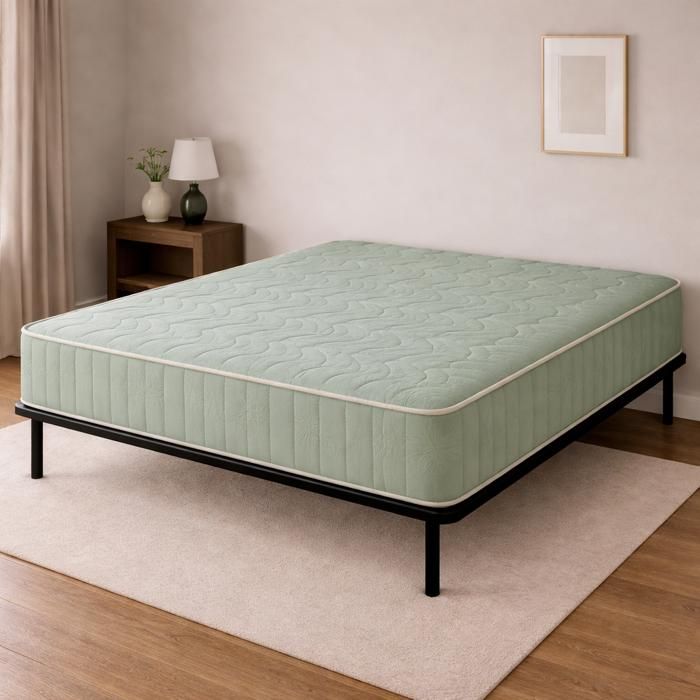 Matelas 120x190 + Sommier Démonté + pieds + Protège Matelas Offerts Mousse Poli Lattex Indéformable - 19 cm - Très Ferme