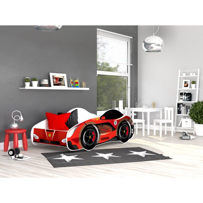 Lit Enfant Voiture 70x140 14 FERRARI Thème Lit Enfant Voiture 70x140 14 FERRARI Thème