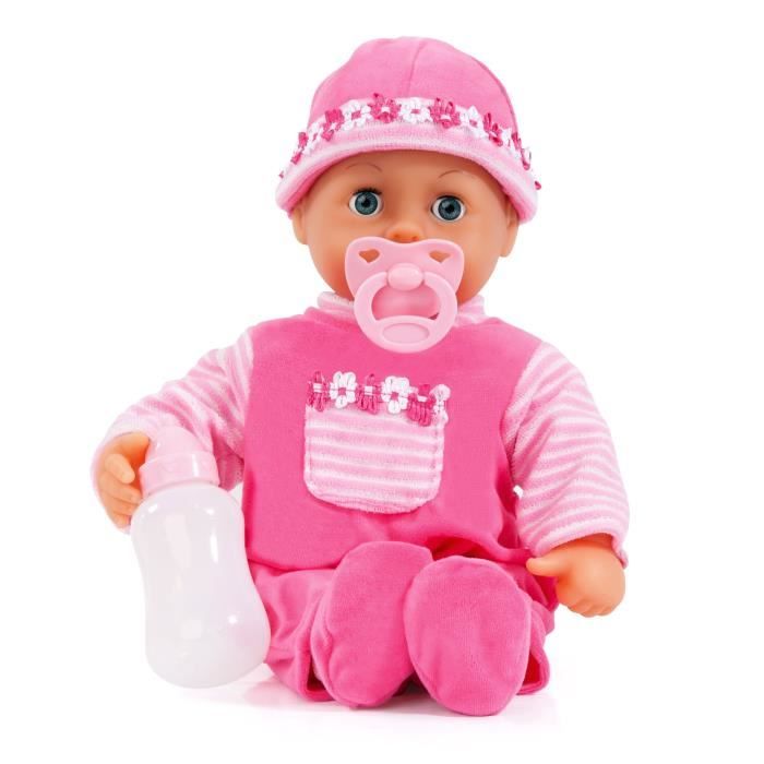 poupée bébé first words - bayer - 38 cm - rose - 24 sons - fille - a partir de 10 mois