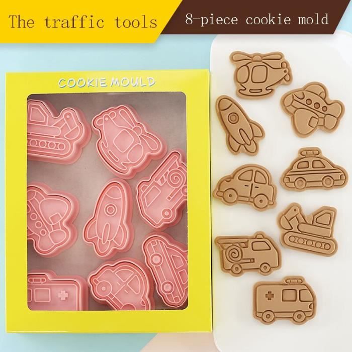 Volumoon 8 Emporte-Pièces Animaux 3D - Moules à Biscuits Plastique Dessin Animé Pour Enfants Et Pâtisserie