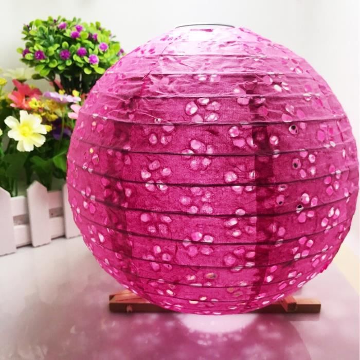 Lanternes Rondes Japonaises En Papier Boule Lumineuse En Papier Decoration De Fete D Anniversaire Et Rose 16inch 40cm Lp Cdiscount Maison