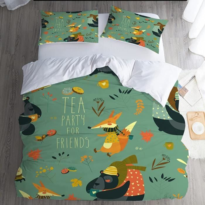 Housses De Coussin Renard Arctique - Lot De 2, 50x50 Cm, Polyester Lavable, Fermeture éclair Cachée