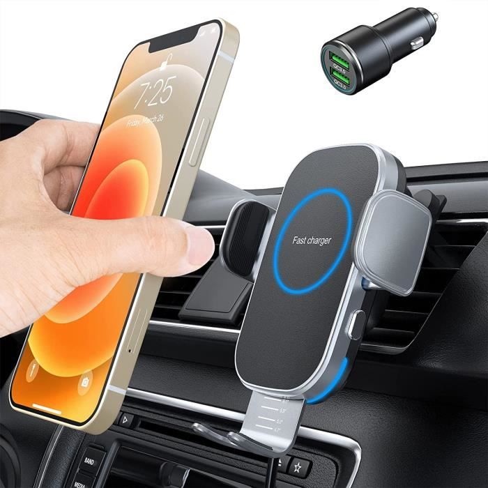 CABLING® Chargeur de voiture Qi sans fil pour iPhone X,Qi Support Téléphone  Voiture Chargeur sans fil à Induction Rapide, Support de téléphone Air