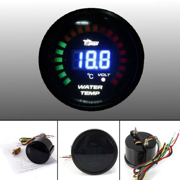 52 mm Jauge température de l'eau Capteur Moto Voiture Thermomètre