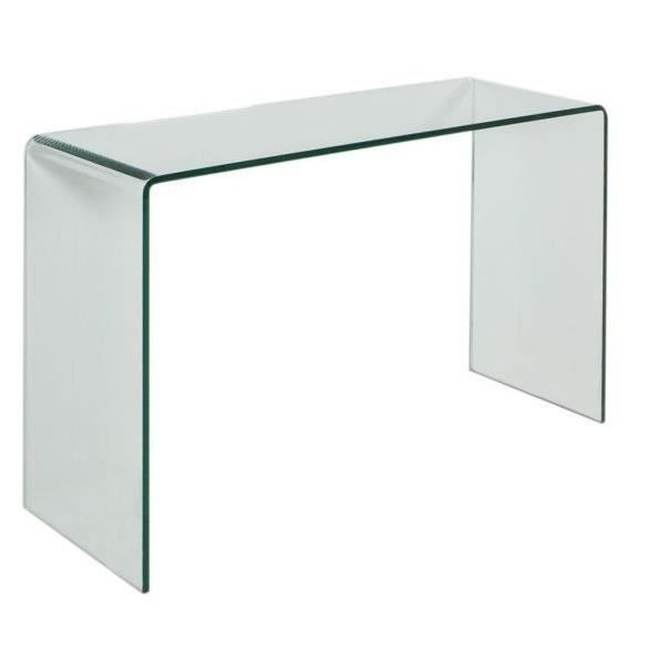 Console verre trempé transparent Kays 120 cm