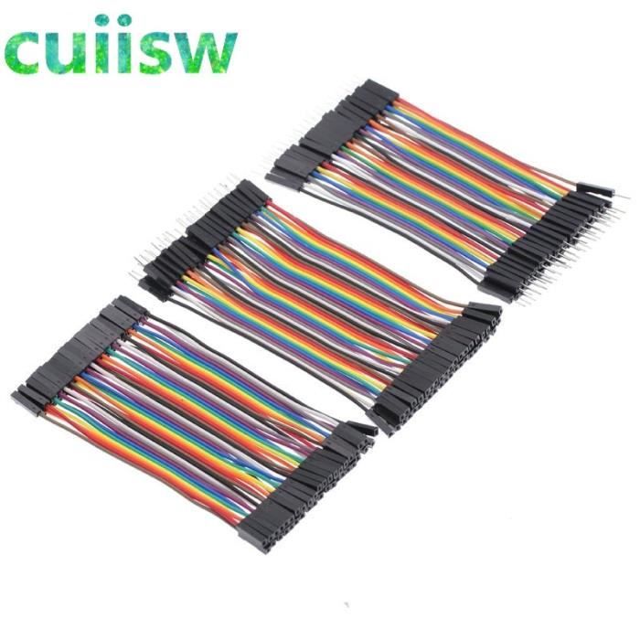 Câble-fil,Câbles Dupont 40 broches mâle à mâle femelle à mâle et
