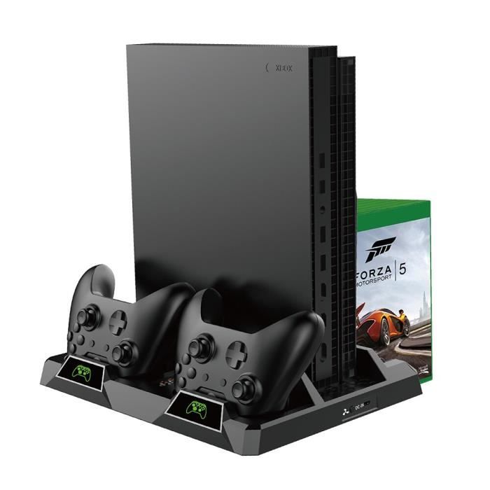 Jeux vidéo,Support Vertical pour Console Xbox ONE-S-X, ventilateur de  refroidissement, double contrôleur, indicateur - Type Black - Cdiscount