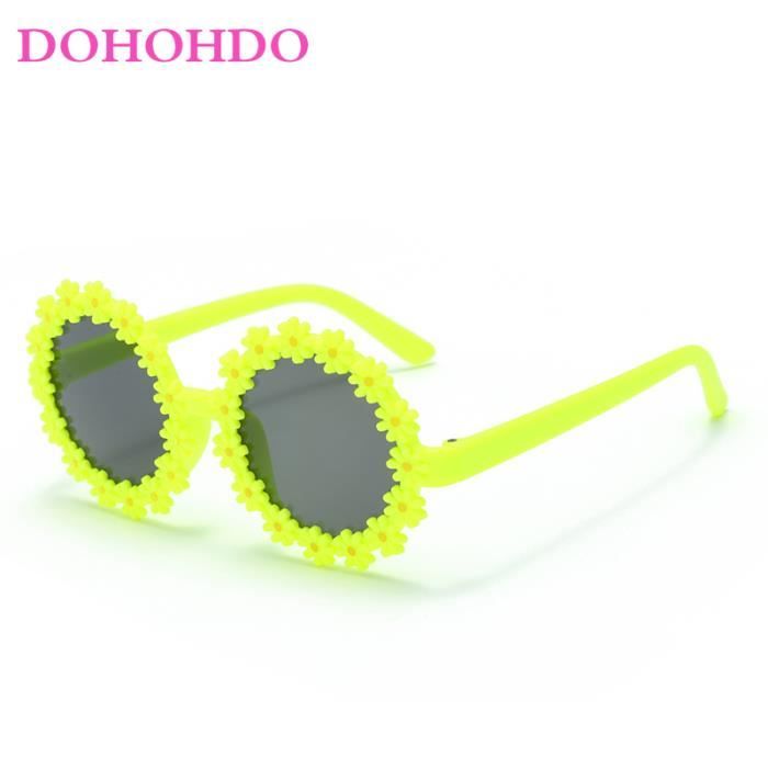 Lunettes De Soleil Vintage à Fleurs De Marguerite - Monture Ronde En Plastique PC - Pour Femmes Et Ados - Lot De 2 - 2