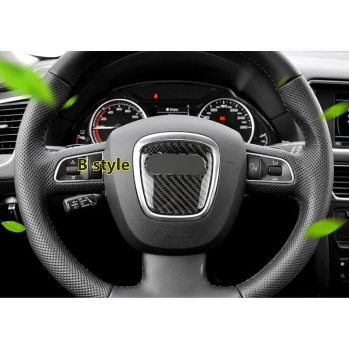Autocollant décoratif de volant en Fiber de carbone de voiture pour Audi A6  S6 C7 A7 S7 4G8 2012-2018, entraînement gauche et droit universel