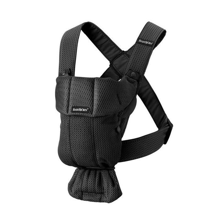 Porte-bébé Mini Mesh 3D Noir - BABYBJORN - Ergonomique - Naissance - 3 kg à 15 kg