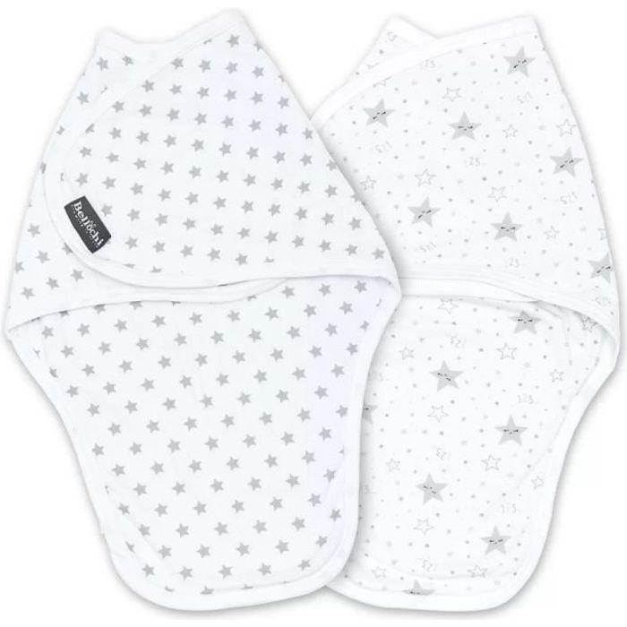 Bellochi Lot De 2 Couverture Emmaillotage Bebe Lange D Emmaillotage 0 3 Mois Coton Doux Et Delicat Certificat Oeko Tex Etoiles Cdiscount Puericulture Eveil Bebe