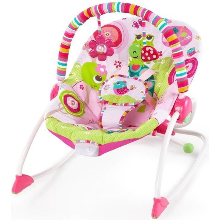 Transat Evolutif Framboise - BRIGHT STARTS - Avec arche jouet - Vibration -  0 mois - Naissance