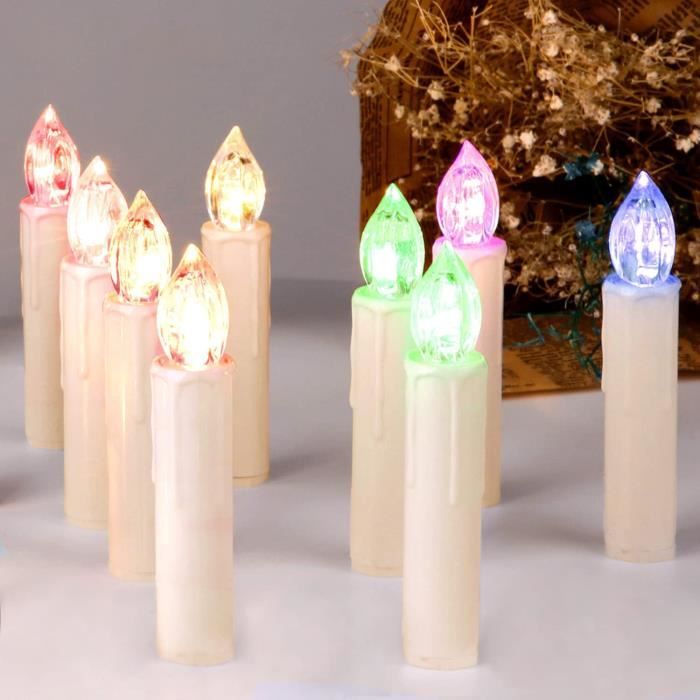 Bougies LED sans flamme avec chandelier transparent, 1 pièce