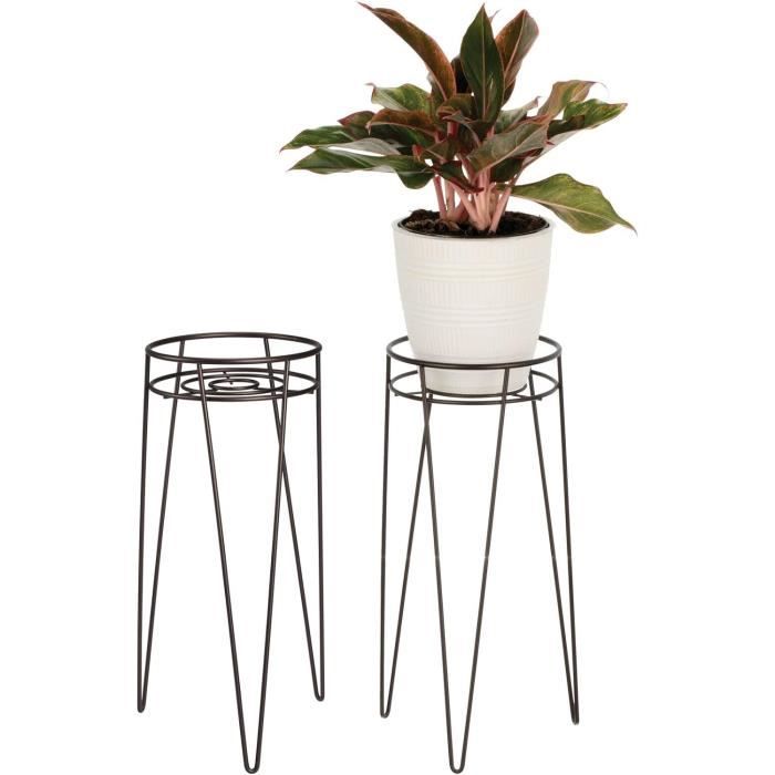 Supports Plantes Avec Roulettes PETSUPS - Lot De 2 Plateaux Bois 30 Cm Roues Verrouillables 68 Kg