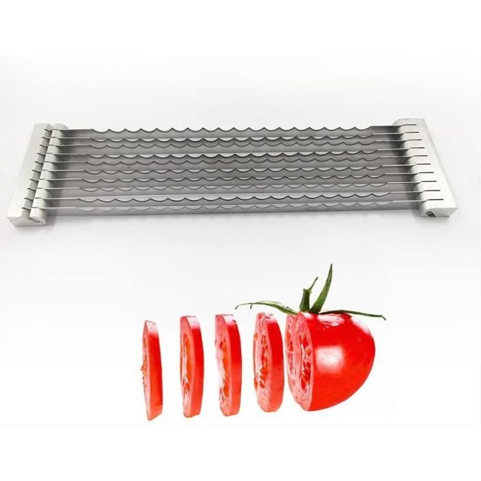 Coupe Tomate 16 Grilles - Multifonction Pour Fruits (Fraise, Raisin, Cerise) - Gadget Cuisine Vert