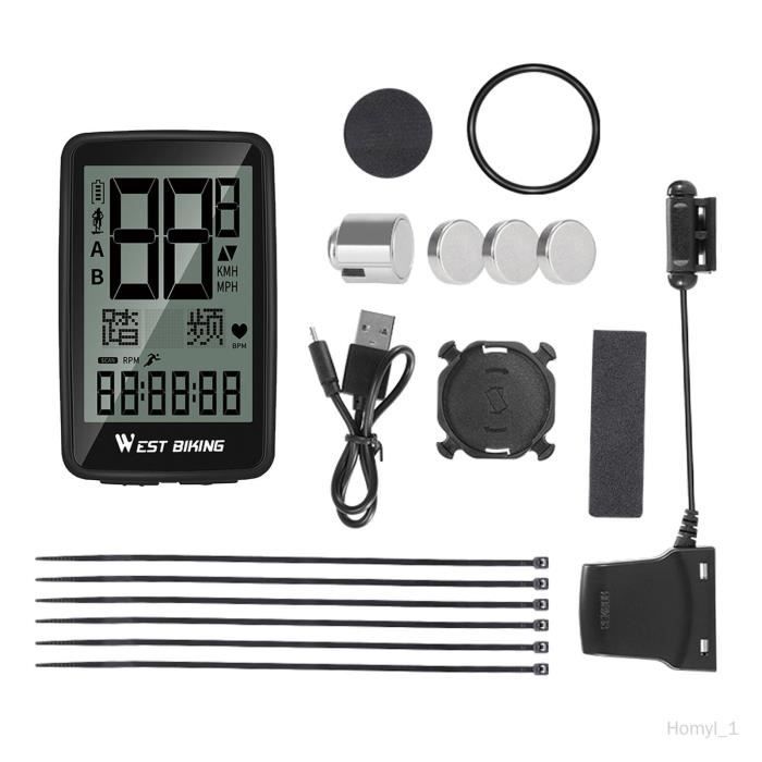 Ordinateur de vélo compteur de vitesse ANT + capte... - Grandado