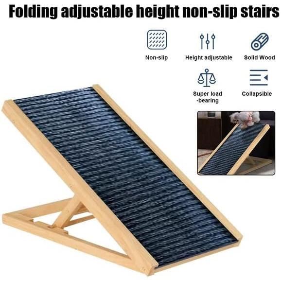Comparer les prix de Rampe D Acce Voiture Pour Chien - 70cm Rampes Animaux Compagnie À Hauteur Ajustable Pliable Bois Antidérapante