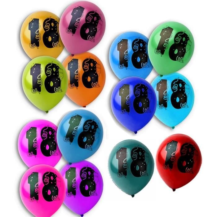 Gros Lot 30 Ballons Anniversaire 18 Ans Diam 28 Cm Coloris Metalliques Aleatoires Unique Cdiscount Maison