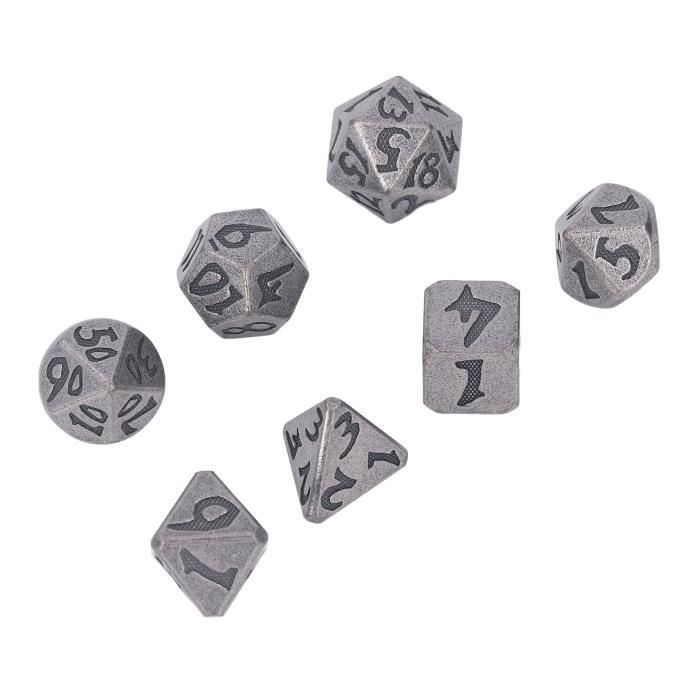 Dés Jdr 6 Faces En Métal, Dés De Jeux Pour Donjons Et Dragons,Dés Jeu