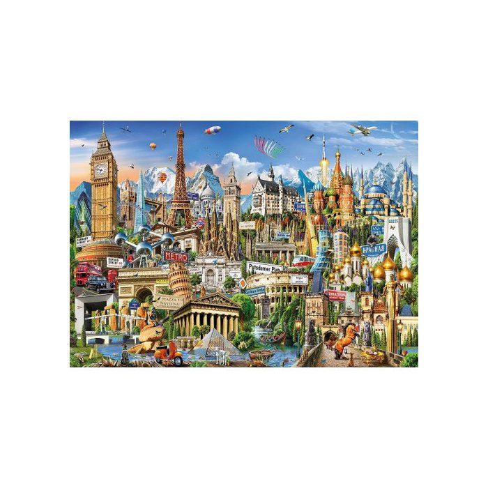 Puzzle Adulte : Symboles D Europe - 2000 Pieces - Collection Monuments ...