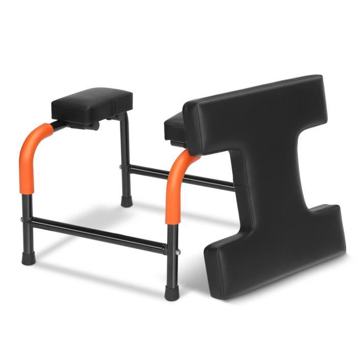 Chaise De Yoga Inversé Banc D'appui-tête - Noir - Matériau PU Et Acier (Neuf)