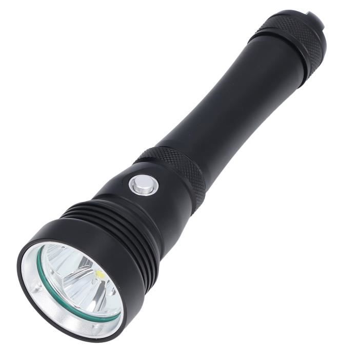 Lampe Torche Sous-marine Puissante 10000LM - IPX8 étanche Jusqu'à 100m - Alliage D'aluminium Rouge