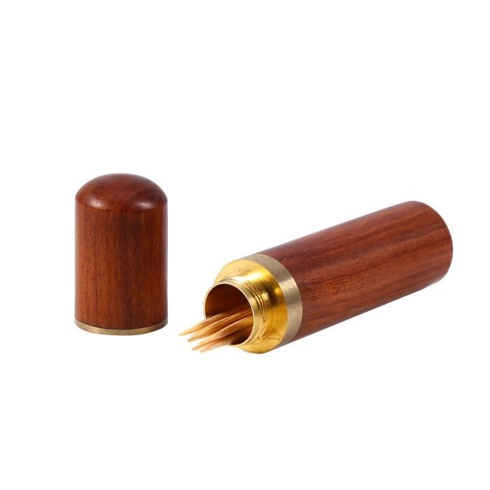 Boîte à Cure-Dents En Bois De Rose – Étui Portable Élégant Et Naturel – Cure-Dents à Portée De Main