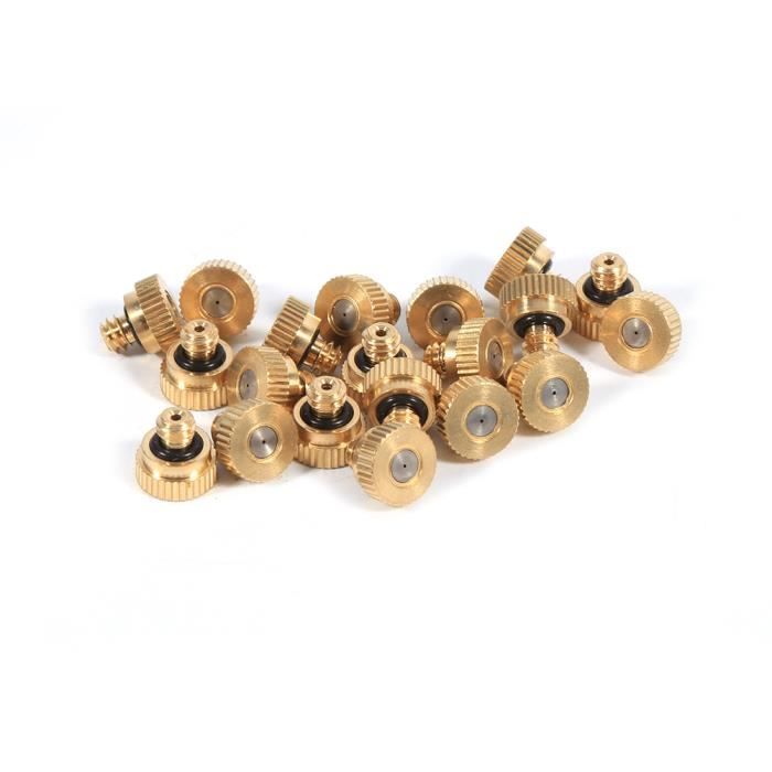 Lot De 50 Buses De Brumisation Haute Pression En Laiton – Têtes Anti-Goutte 0.1-0.8 Mm Pour Système Refroidissement Jardin/Terrasse