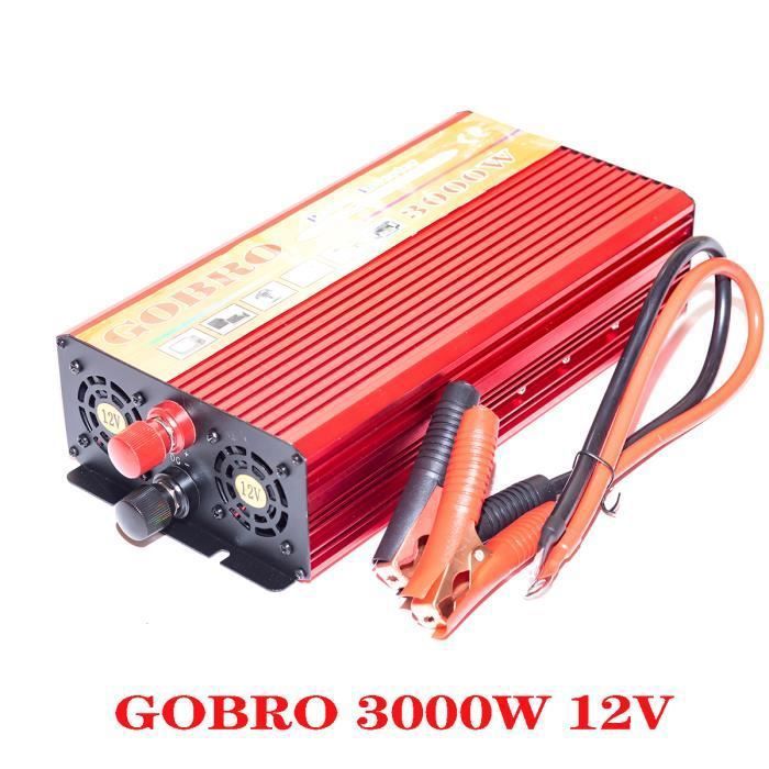 Convertisseur 12V / 220V 3000W - Onduleur GOBRO