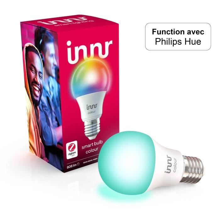 Innr E27 Ampoules LED Connectées, Couleur, Compatible avec Philips Hue
