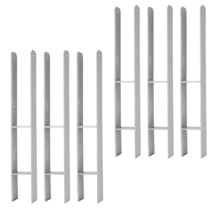 VEVOR KIT DE Réparation De Poteau De Clôture Piquets D'ancrage 2 Pcs 51 X 51