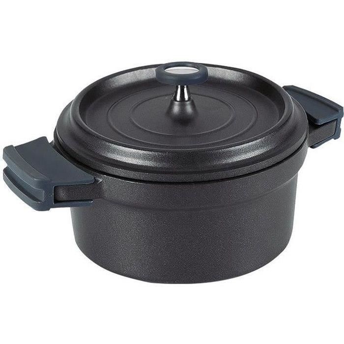 Cocotte Fundicion ronde en fonte - D: 24 cm - noir
