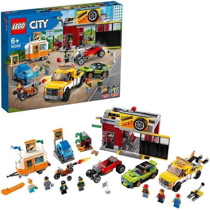 LEGO® City 60258 L'atelier de tuning, Garage Petites Voitures, Idée Cadeau  et Jouet Camion pour Enfants de 6 ans et + - Cdiscount Jeux - Jouets