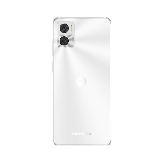 Moto e22i 32 Go, téléphone portable blanc hiver, Android 12, 3 Go