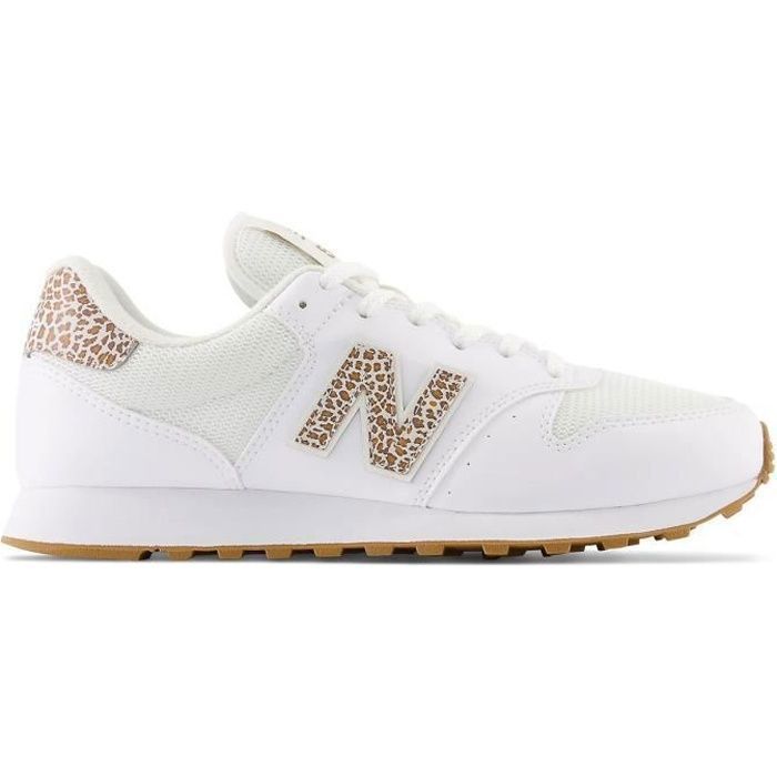 Baskets New Balance 500 Femme Blanc Lacets Plat White